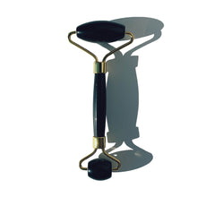 Load image into Gallery viewer, The best black obsidian face roller facial massage beauty tool.