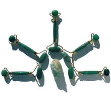 Load image into Gallery viewer, The best green aventurine jade face roller anti-aging beauty tool.
