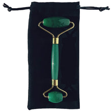 Load image into Gallery viewer, The best green aventurine jade face roller de-puffing beauty tool.