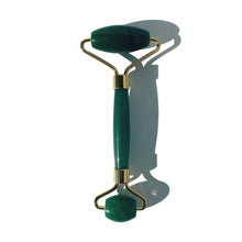 Load image into Gallery viewer, The best green aventurine jade face roller facial massage and de-puffing beauty tool.