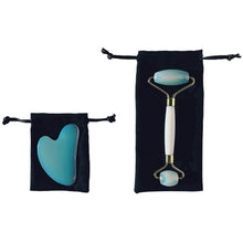 Load image into Gallery viewer, The best opalite face roller and gua sha contouring and toning beauty tools.